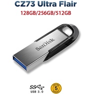 Sandisk Ultra Flair 128GB/256GB/512GB USB 3.0 Flash Drive (Speed Up to 150MB/s) 5-year warranty