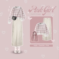 3in1 One Set Coquette Outfit Study Tour Contemporary Pinky Girls Outfit Pinterest Casual Hits Set AA