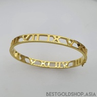 22k / 916 Gold Roman numeral Bangle