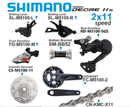 Shimano M5100กลุ่ม DEORE ชุดข้อเหวี่ยง M5100จักรยานภูเขา MTB ความเร็ว2X11,170มม. 175มม. 36-26ตันสายพานด้านหน้าปลอกเปลี่ยนเกียร์ด้านหลัง11-42T 11-51T พร้อมชุดเครื่องมือสำหรับรถจักรยาน BB52ยึดด้านล่าง