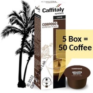 Corposo Espresso Forte PACK5 แคปซูลกาแฟ Caffitaly (50 Capsules) Ecaffe