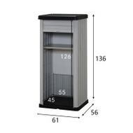 日本IRIS 愛麗思防水戶外陽台收納儲物櫃 (61*56*136cm) - HL1300STV | 室外庭院防雨工具收納置物櫃