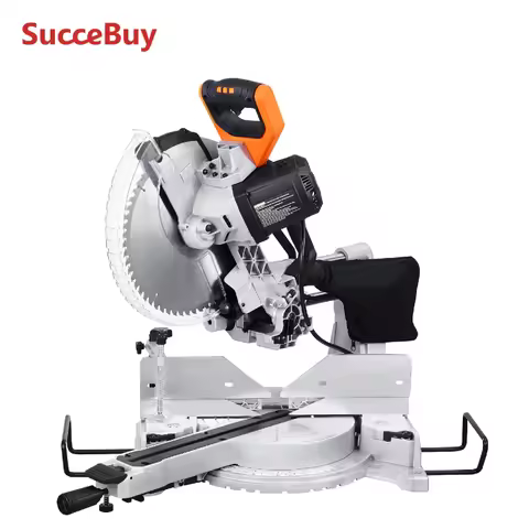 SucceBuy Sliding Compound Miter Saw 12-Inch Blade 15Amp Motor 60-Tooth Corded Double Bevel Sliding M