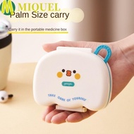 MIQUEL Cartoon Pill Storage Box, Dispensing 7 Grids Pill Case, Portable Weekly Moisture-Proof Plastic Medicine Box Home