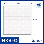 Paus Biru - Wallpaper 3D Foam bata Wallsticker 77X70CM / Wallpaper foam bata warna 3mm