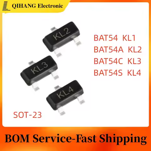 100pcs/lot New BAT54C KL3 BAT54S KL4 BAT54 KL1 BAT54A KL2 Schottky Diode SOT23