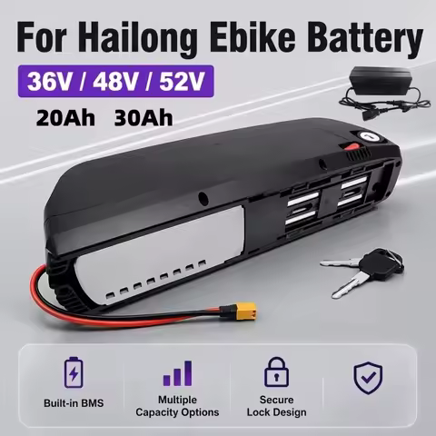 Bafang BBS02 BBS03 BBSHD Special Battery, Hailong 36V 48V 52V 12Ah to 30Ah Electric Bicycle Battery