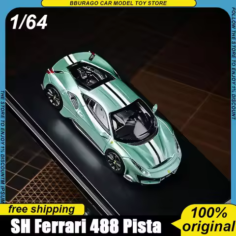 Stance Hunters 1:64 Ferrari 488 Pista Diecast Supercar Model Openable Front Hood Multiple Factory Sp