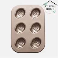 6 Cups Cute Doughnut Mould Fish Mould Tray Baking