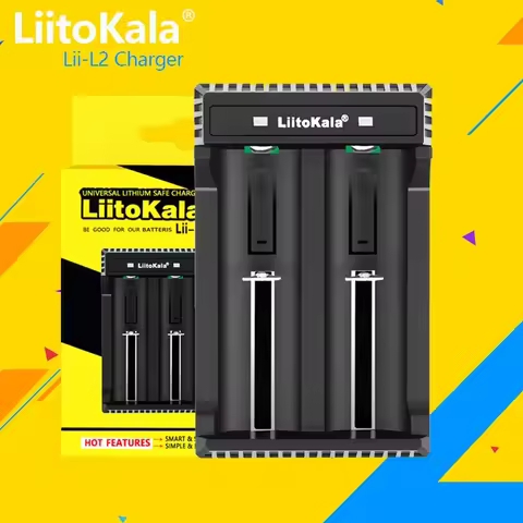 LiitoKala 18650 Battery Charger Lii-L2 L4 for 3.7V 26650 21700 20700 20650 18500 18490 18350 CR123A 