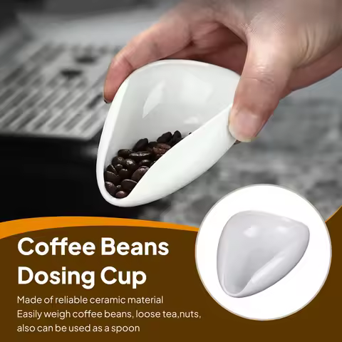 Coffee Bean Dosing Cup Modern Ceramic Single Dosing Tray for Home Cafe Hotel Dosing Bowl Single Coff