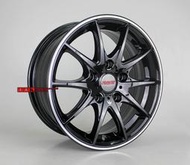 【田中輪胎館】類RAYS G25 15吋 6.5J 4孔100/114.3 &amp; 5孔100/114.3 亮黑車邊