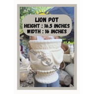 Lion pot ( fiber stonecast) big pot
