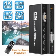 CUGUU 4K 2x ตัวประมวลผลผนังวิดีโอ HDMI DVI 2ตัวควบคุมวิดีโอติดผนังอย่างราบรื่น1X3 1X2ตัวแปลงสัญญาณวิดีโอหน้าจอ4X1 3x1.1DVI HDMI video wall controller TV Video Stitching Wall Processor