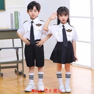 Hot-selling Captain Stewardess Suit Pilot Suit Children Stewardess Performance Suit Stewardess Capta