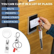 F1MY Retractable Pen Holder Keychain Pull Badge Reel ID Strap Name Card Badge Holder Reel Spring Key
