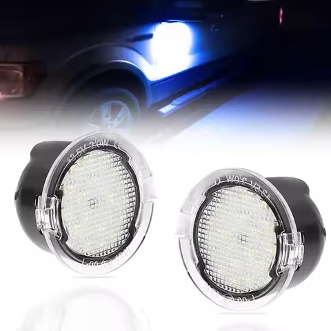 2pcs Side Mirror Puddle Light LED Lamp for Ford F150 Explorer Edge Expedition Flex Fusion Taurus X M