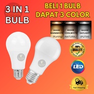 3 Color Bulb LED E27 12W LED BULB MENTOL 3 in 1 (2 YEAR WARRANTY)