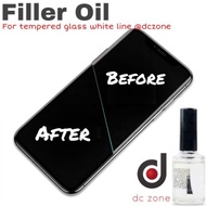 15ML White Line Edge liquid Tempered Glass Screen protector oil Eliminate Remover Brush/Film Gluing