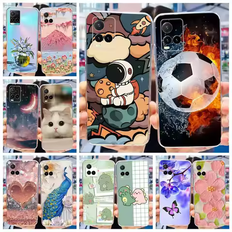For Vivo Y33s 4G Case Vivo Y21 Y21s V2110 V2111 Cute Painted Cover Soft Silicone Phone Case For Vivo