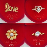 [VJ]Cop916 Ring "Diamond CZ" Anniversary Engagement Ring 999.9 Bangkok Gold Plated C11/C12/C13/C14/C