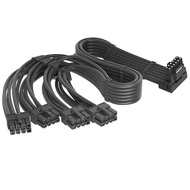 JOYJOM 12VHPWR 90 Degree Right Angle Adapter for Corsair 12VHPWR 16AWG 600W PCIE 5.0 12+4 16 Pin for