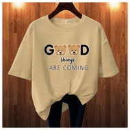 BAJU KAOS WANITA OVERSIZE TEE T SHIRT BEAR GOOD CETAK DTF PRINTING KAOS MURAH OVERSIZE KAOS POLOS