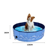 Naughty Piggy Portable Pet Pool for Dogs and Cats Foldable Bathtub for Bathing Large Capacity Blue