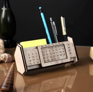 Kalender Abadi•kalender sepanjang masa•tempat pensil•kalender meja kantor•Grafir and cutting•Custom