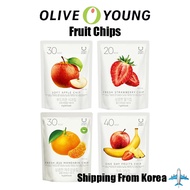 Olive Young Delight Project Fruit Chips 4Flavors Tangy Strawberry / Citrusy Jeju Tangerine / Smooth Apple / Daily Fruit