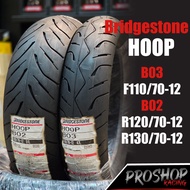 ยาง Bridgestone HOOP B02 B03 สำหรับ Giorno Filano ขอบ 12 Scooter