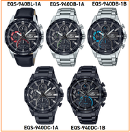 Casio Edifice แท้100% รุ่นEQS-940 (EQS-940DB-1A,EQS-940DB-1B,EQS-940DC-1A,EQS-940DC-1B,EQS-940BL-1A) นาฬิกาข้อมือผู้ชาย สายหนัง/สายสแตนเลส