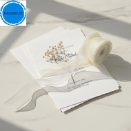 haostont Sheer Fishtail Organza Ribbon Roll 10 Yards Fadeless Craft Ribbon for Anniversary Gift Wrap