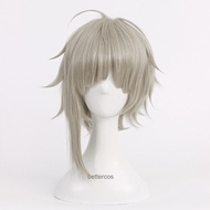 Bungou Stray Dog Atsushi Nakajima cos Wig Linen Gray Styling cosplay Fake Hair