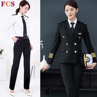 [24h Delivery✈] Female Captain Style Seaman Blouse Bar Performance Personality Work Clothes Cruise W