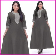 Dress Arab Panjang Lengan Pendek Busui Daster Muslimah Hyget Super