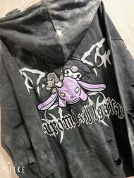 Galfy x Kuromi 扎染黑灰外套