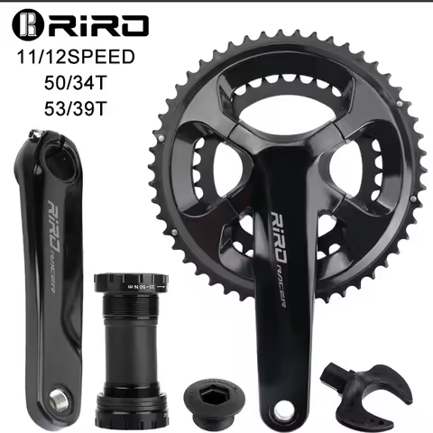 RIRO 110BCD Crankset for SHIMANO 105/ULTEGRA Series 50-34T Road Bike Crankset 110 BCD Bicycle Crank 