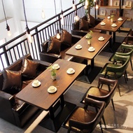 Snack Bar Western Restaurant Theme Tea Shop Milk Table Chair Cafe Clear Bar Card Seat Combination De