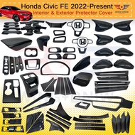 Honda Civic FE  2022-Present Carbon Trim Interior & Exterior Protector Cover For Car Accessories