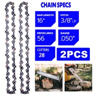 #hot# 1/2pcs 16In Electric Chainsaw Chain Semi Chisel Chainsaw Chain Spare Parts Chainsaw Chains