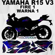 Sticker R 15 V3 / Striping R 15 V3 Sticker Sticker Decal r 15 fire fireV3 1 hologram