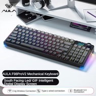 AULA F98Pro V2 Three-Mode 2.4G Wireless Bluetooth Wireless Customized Hot Swap Mechanical Keyboard S