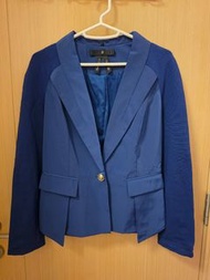Bread n Butter 女裝藍色拼色西裝外套 Women's Blue Colour-block Blazer