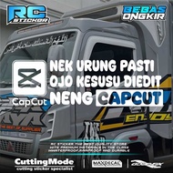 Ojo kesu diedit capcut sticker truck glass sticker pickup