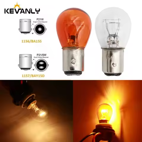 10pcs car 1157 P21/5W BAY15D 1156 P21W BA15S 12v 21W halogen lamp warm white reverse light brake bul