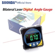 Digital Protractor Laser USB Inclinometer 360 Level Angle Finder Goniometer Tilt Measuring Tools Bilateral Laser Level Meter