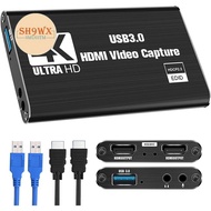 Video Capture Card, Switch Capture Card for Switch, 4K 1080P 60FPS for Streaming Video Recording for