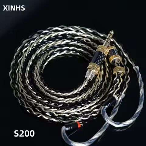 XINHS S200 8-core Sun God Gold Plated Pure Silver Plated Palladium Copper Alloy Upgrade Cable HIFI E