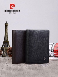 Pierre Cardin Men's Genuine Leather Card Case Card Bag Genuine New Korean Style Business Simplicity 
